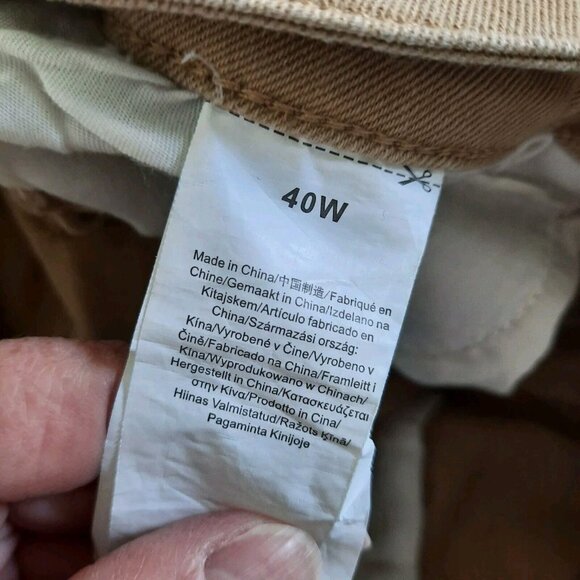 ZLZ Mens Khaki Denim Shorts Size 40 - Picture 6 of 9